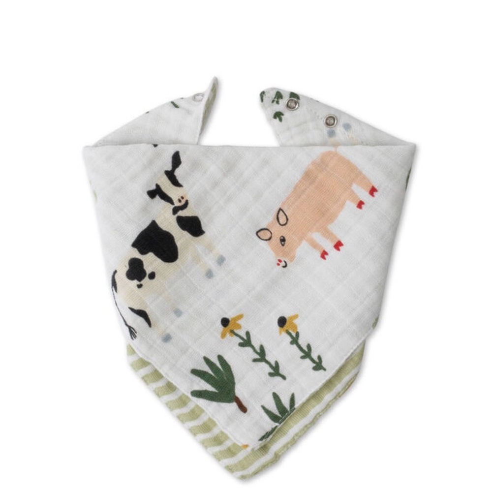 Farm Animal Print Baby Bib